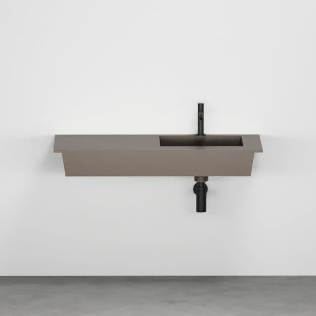 Cielo Suspended Era 100 with right basin – Νιπτήρας Επικαθήμενος – Cacao (ERLA100DXCOLOR CA)