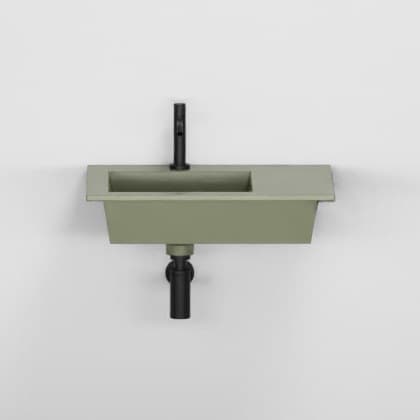 Cielo Era 60 suspended with left basin – Νιπτήρας Επικαθήμενος – Agave (ERLA60SXCOLOR AG)