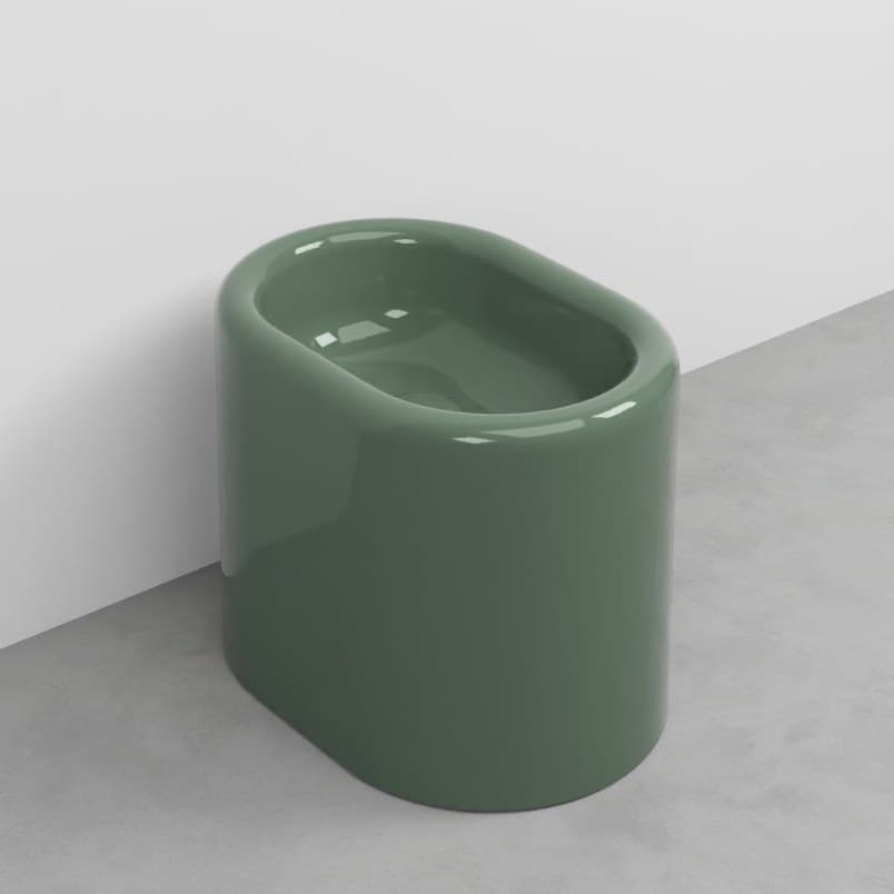 Cielo Itaca with steel fitting, left side – Μπιντέ Δαπέδου – Alga (ITBICOLOR AL)
