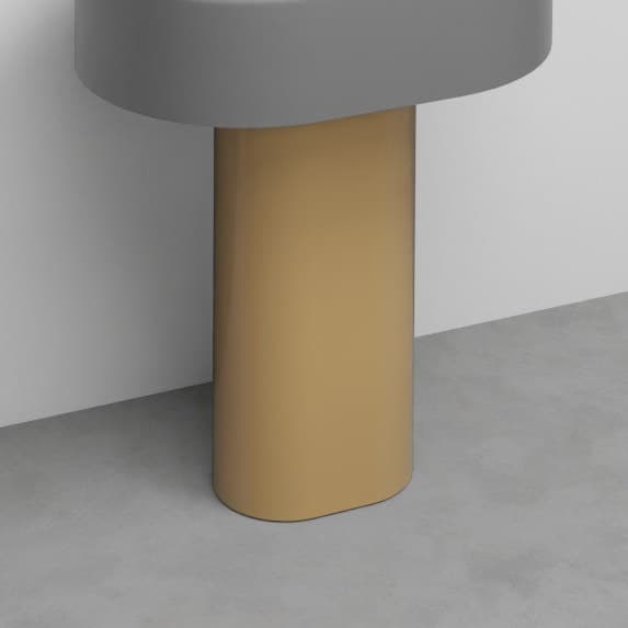 Cielo Itaca with steel fitting, left side - floor drain – Βάση Νιπτήρα – Anemone (ITCOLCCOLOR AM)