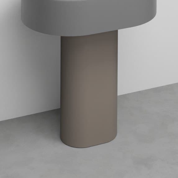 Cielo Itaca with steel fitting, left side - floor drain – Βάση Νιπτήρα – Arenaria (ITCOLCCOLOR AN)