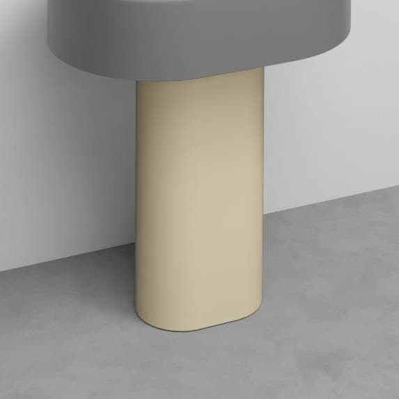Cielo Itaca with steel fitting, left side - floor drain – Βάση Νιπτήρα – Canapa (ITCOLCCOLOR CN)