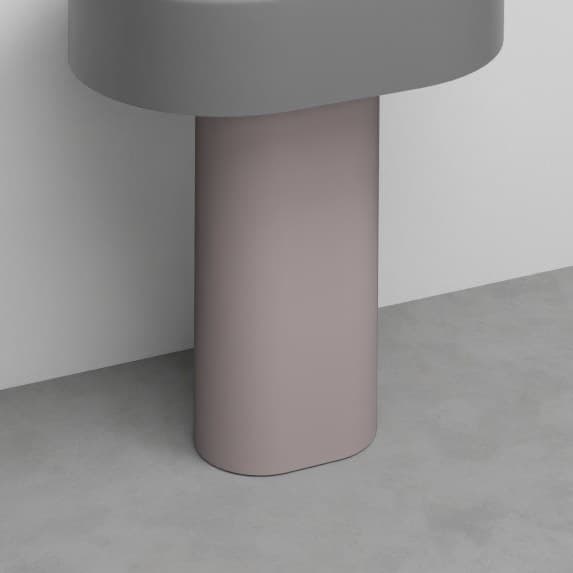 Cielo Itaca with steel fitting, left side - floor drain – Βάση Νιπτήρα – Cipria (ITCOLCCOLOR CP)