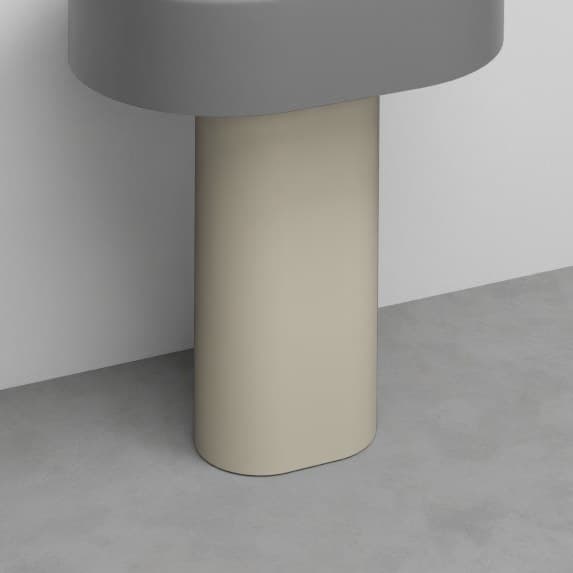 Cielo Itaca with steel fitting, left side - floor drain – Βάση Νιπτήρα – Lino (ITCOLCCOLOR LN)