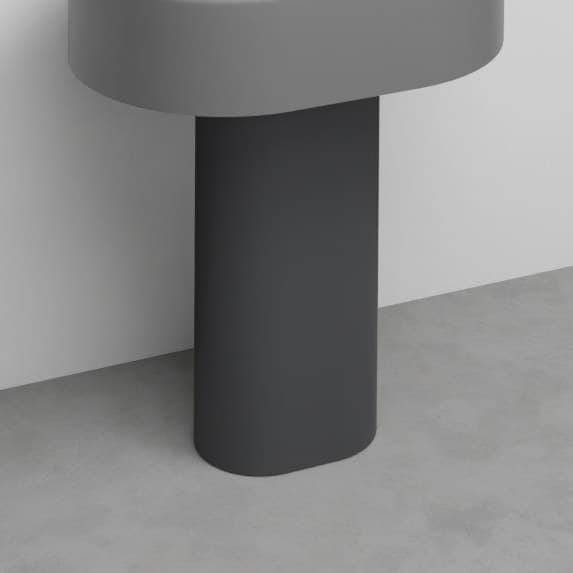 Cielo Itaca with steel fitting, left side - floor drain – Βάση Νιπτήρα – Lavagna (ITCOLCCOLOR LV)