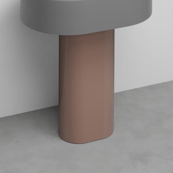 Cielo Itaca with steel fitting, right side - wall drain – Βάση Νιπτήρα – Ninfea (ITCOLPCOLOR NI)
