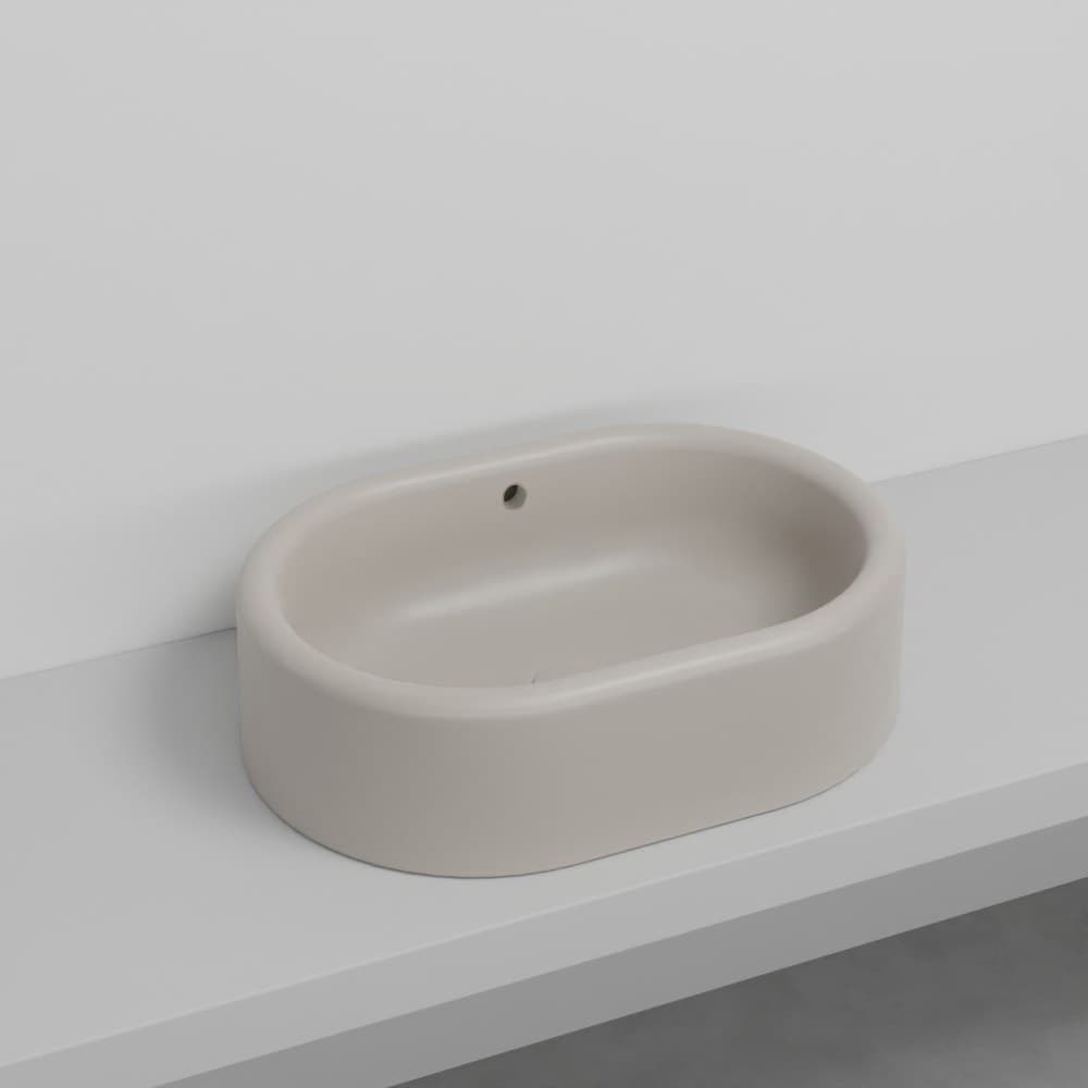 Cielo Itaca oval with overflow – Νιπτήρας Επικαθήμενος – Avena (ITLAOTRCOLOR AV)
