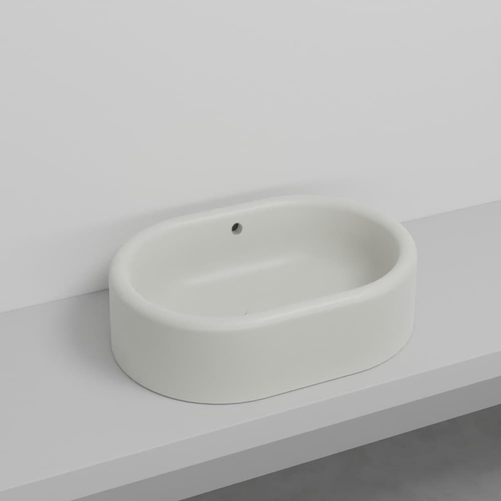 Cielo Itaca oval with overflow – Νιπτήρας Επικαθήμενος – Pomice (ITLAOTRCOLOR PM)