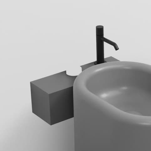 Cielo Itaca with steel fitting, left side – Ράφι – Cemento (ITMBSXCM CM)