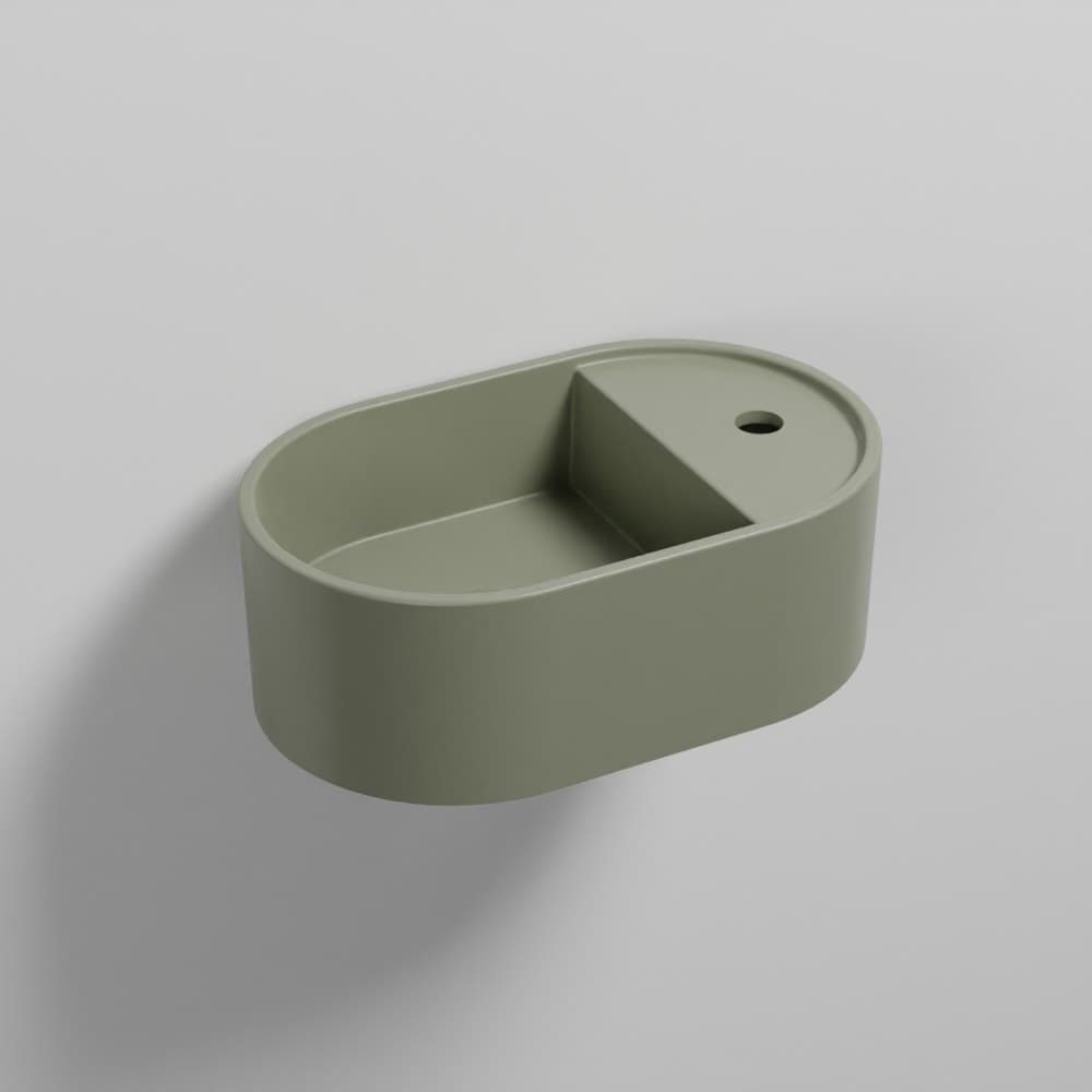 Cielo Les Petites Ovale 46 with one hole – Νιπτήρας Επικαθήμενος – Agave (LPLAO46COLOR AG)