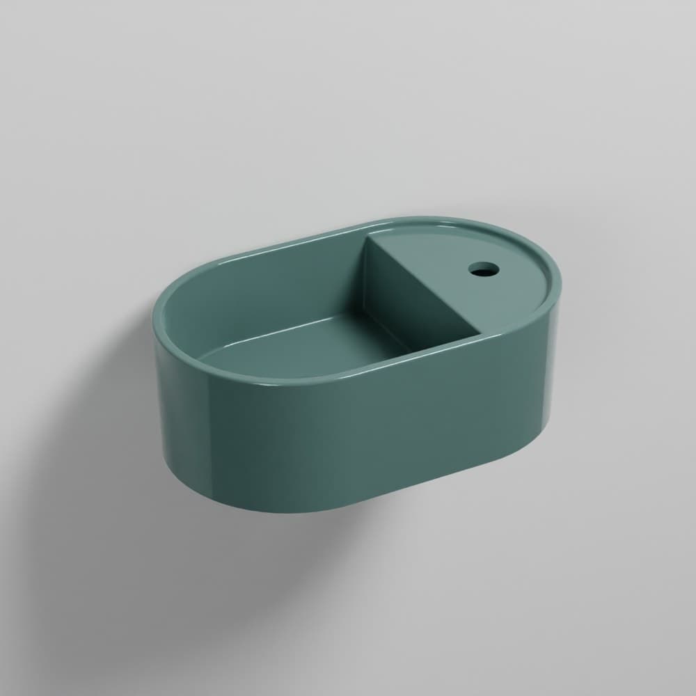 Cielo Les Petites Ovale 46 with one hole – Νιπτήρας Επικαθήμενος – Smeraldo (LPLAO46COLOR SM)