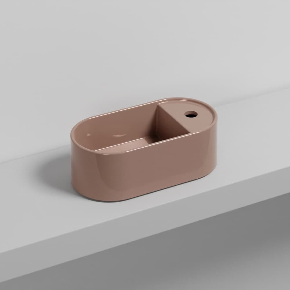 Cielo Les Petites Ovale with one hole – Νιπτήρας Επικαθήμενος – Ninfea (LPLAOCOLOR NI)