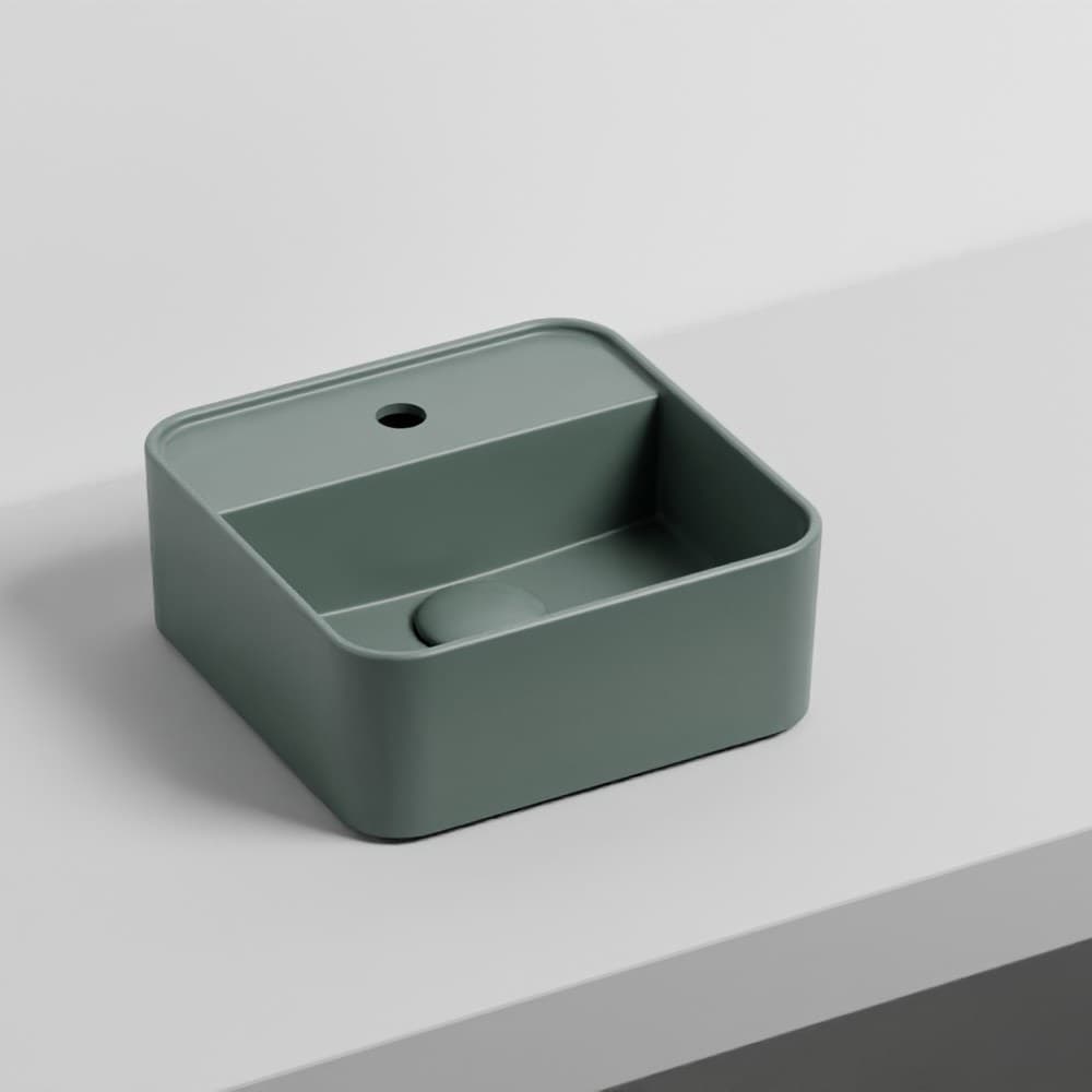 Cielo Les Petites Square with one hole 28 – Νιπτήρας Επικαθήμενος – Muschio (LPLAQCOLOR MU)