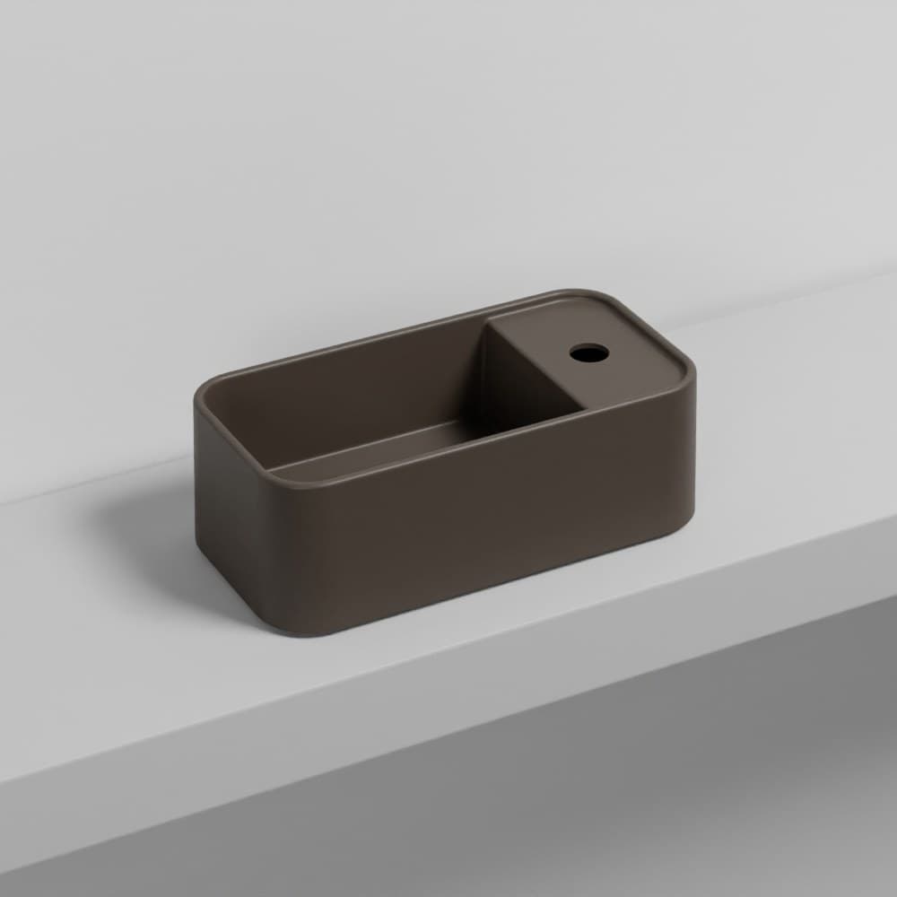 Cielo Les Petites rectangular with one hole – Νιπτήρας Επικαθήμενος – Cacao (LPLARCOLOR CA)