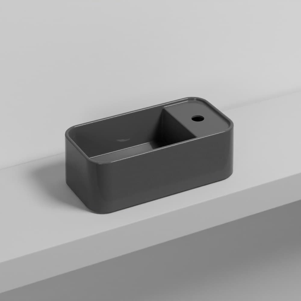 Cielo Les Petites rectangular with one hole – Νιπτήρας Επικαθήμενος – Fumo (LPLARCOLOR FU)