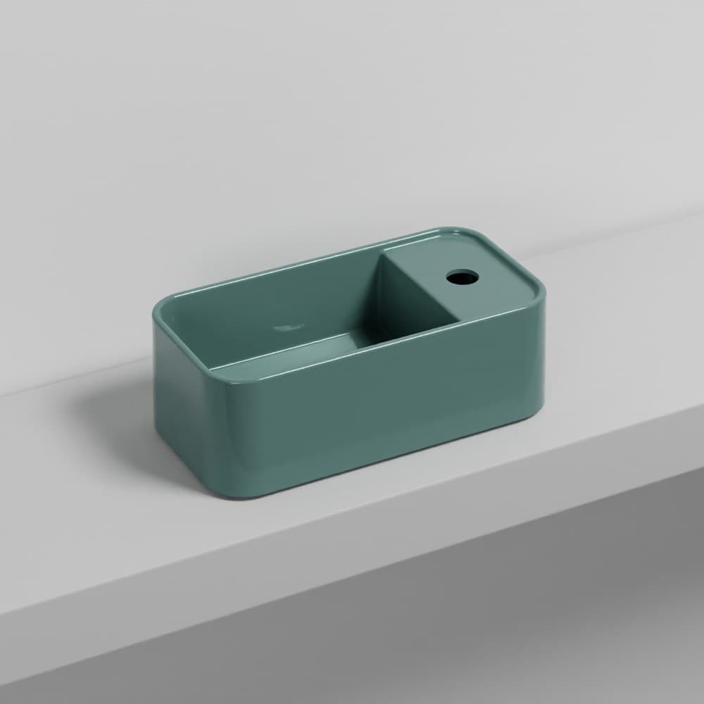 Cielo Les Petites rectangular with one hole – Νιπτήρας Επικαθήμενος – Smeraldo (LPLARCOLOR SM)