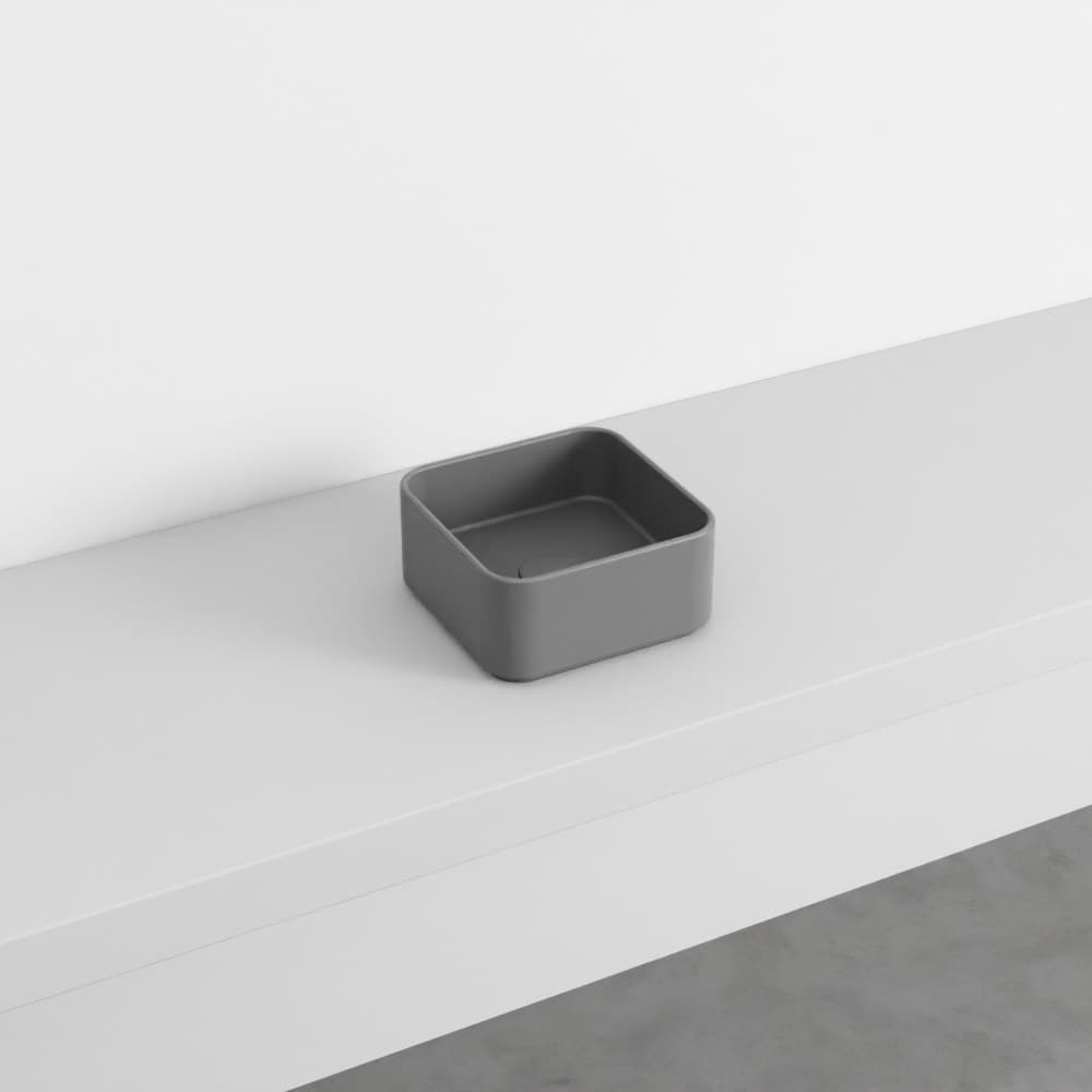 Cielo Minimo square – Νιπτήρας Επικαθήμενος – Cemento (MILAQCOLOR CM)