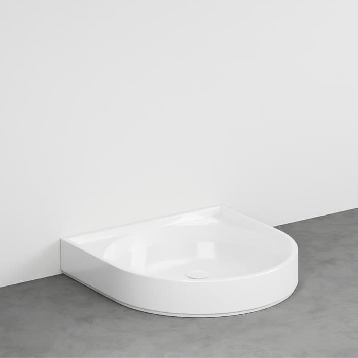 Cielo Augusto with shower rod – Ντουζιέρα – White Glossy (PDCA106 BL)