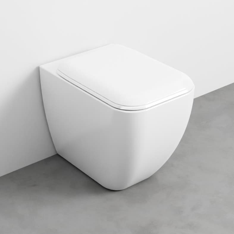 Cielo Shui Comfort back-to-wall with adjustable water inlet/outlet - rimless – Λεκάνη Δαπέδου – White Glossy (SHCOVAKTR BL)