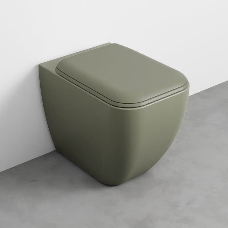 Cielo Shui Comfort back-to-wall with adjustable water inlet/outlet - rimless – Λεκάνη Δαπέδου – Agave (SHCOVAKTRCOLOR AG)