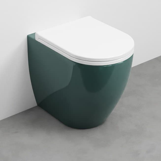 Cielo Smile MINI 48 with wall trap – Λεκάνη Δαπέδου – Smeraldo (SMVAPRCOLOR SM)