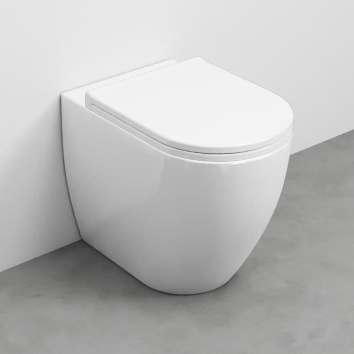 Cielo Smile 53 back-to-wall with adjustable water inlet/outlet – Λεκάνη Δαπέδου – White Glossy (SMVASTR BL)