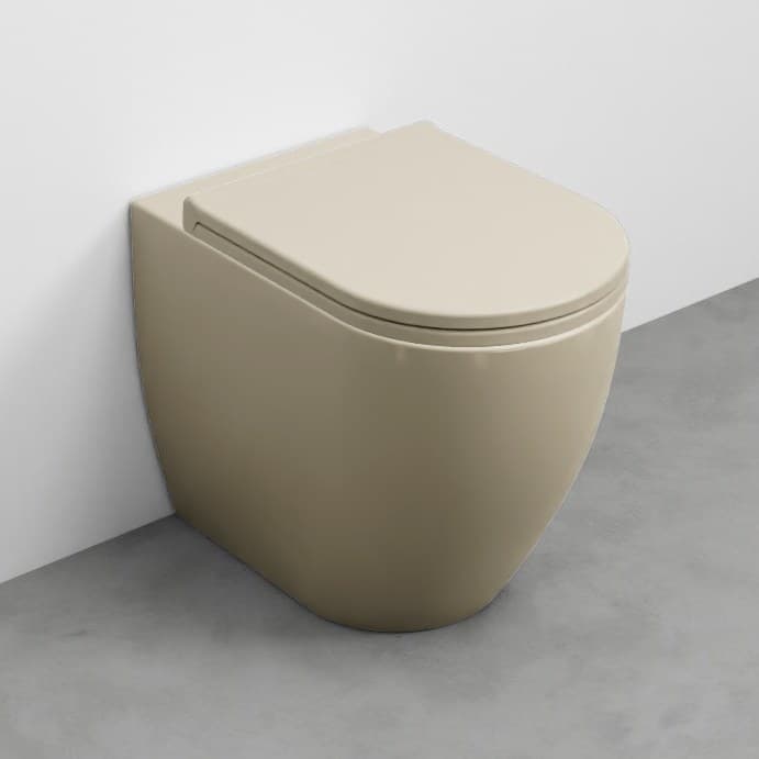 Cielo Smile 53 back-to-wall with adjustable water inlet/outlet – Λεκάνη Δαπέδου – Lino (SMVASTRCOLOR LN)