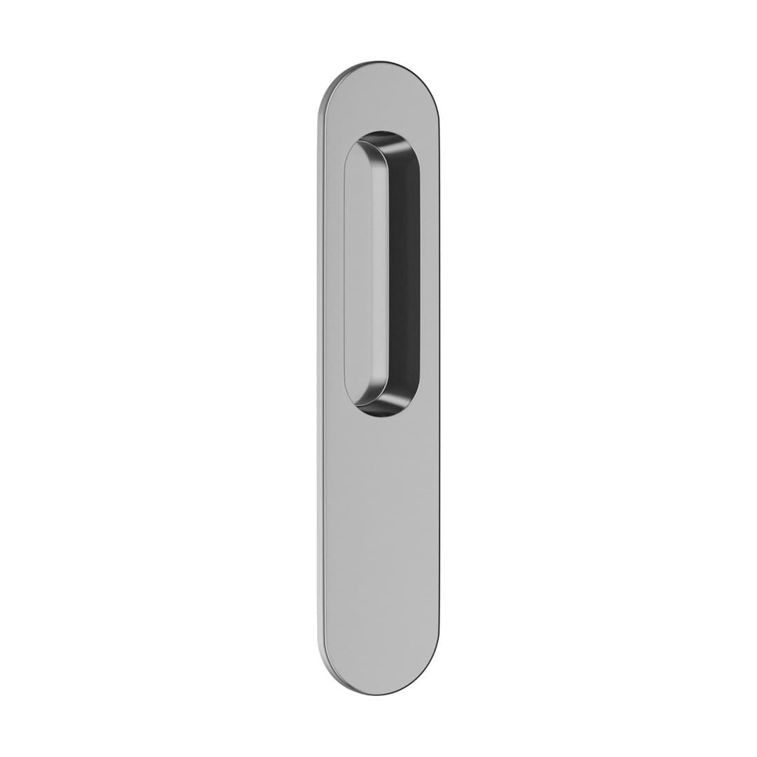 DnD Flush Plates – Λαβή Ανασυρόμενης – Οβάλ χούφτα – Polished chrome (1122-OC)