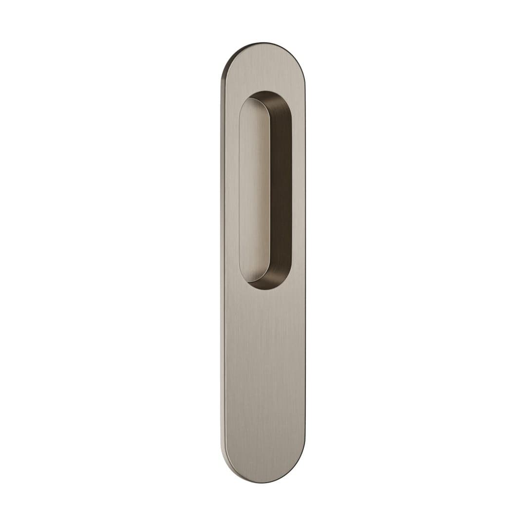 DnD Flush Plates – Λαβή Ανασυρόμενης – Οβάλ χούφτα – Satin nickel (1122-ONS)