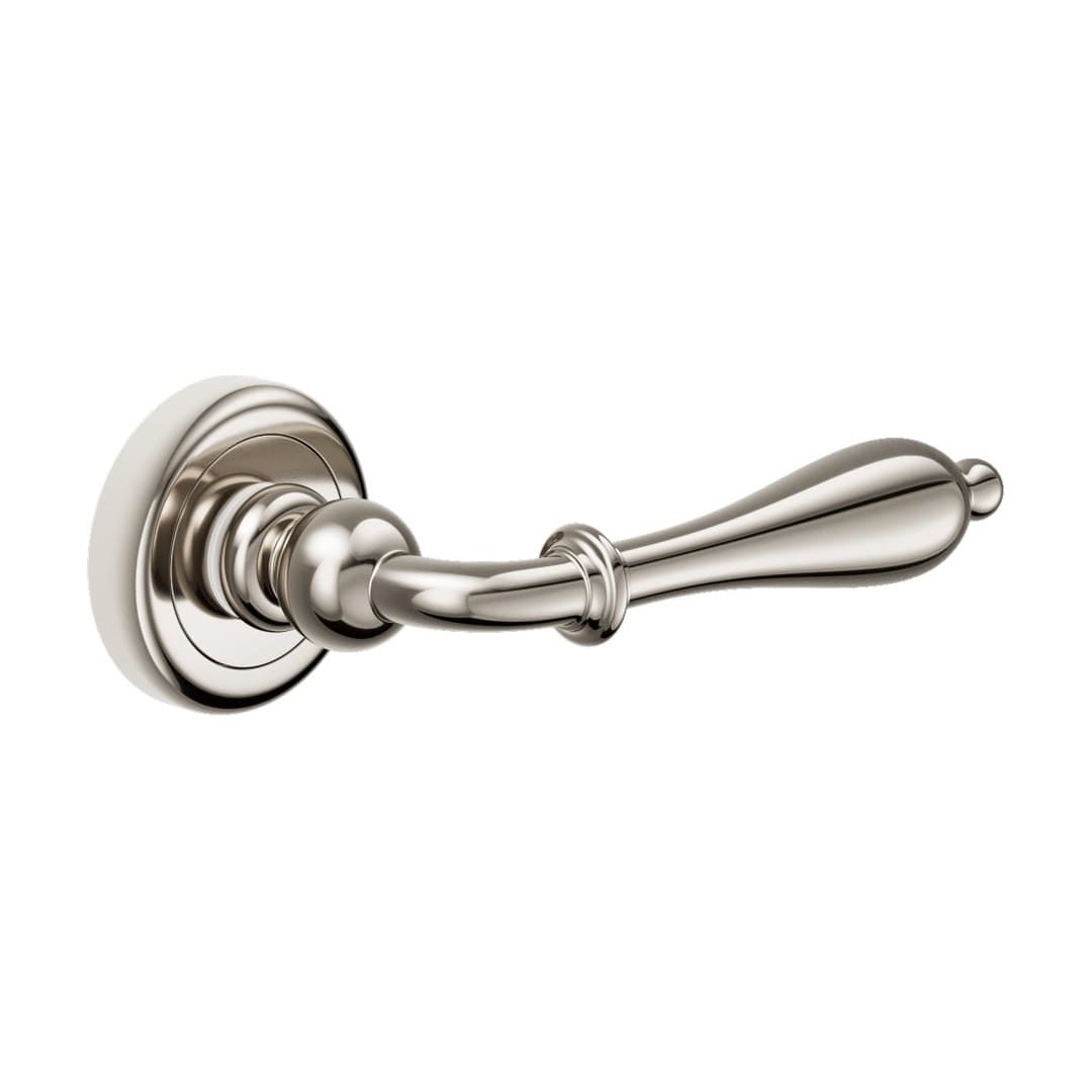 DnD Lirica – Πόμολο Πόρτας Ροζέτα – Tonda Bombata – Polished nickel (801/B-ONV)