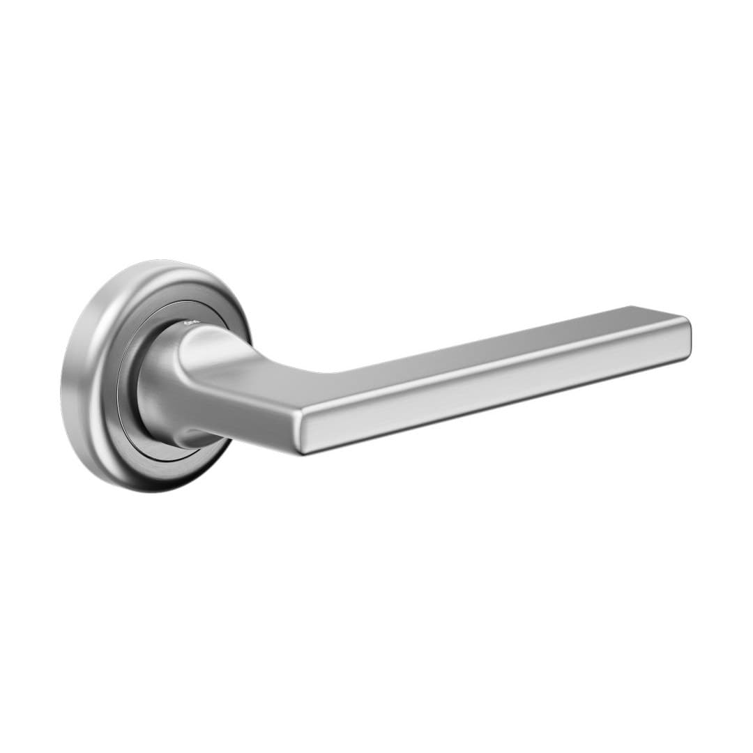 DnD Thelma – Πόμολο Πόρτας Ροζέτα – Tonda Bombata – Satin chrome (82/B-OCS)