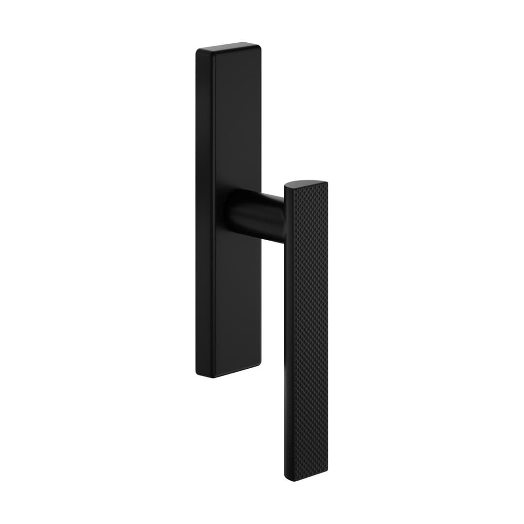 DnD Anik Brilliant 02 – Πόμολο Παραθύρου – Cremonese su placca rettangolare – Black (AB23C-ONO)
