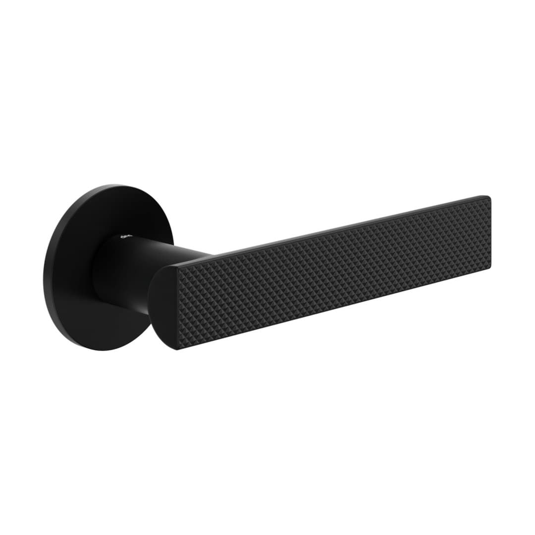 DnD Anik Brilliant – Πόμολο Πόρτας Ροζέτα – Fine Tonda – Black (AB40-ONO)