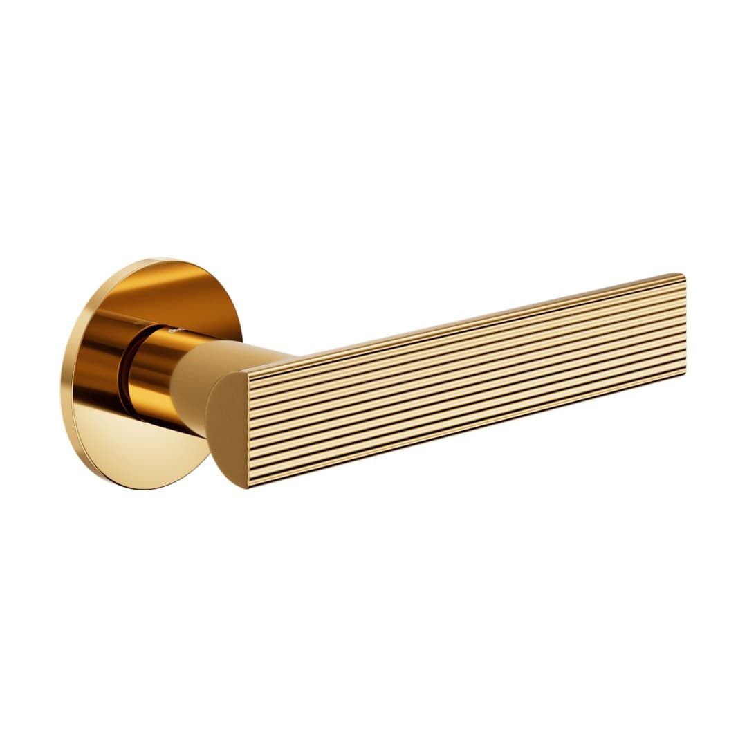 DnD Anik Line – Πόμολο Πόρτας Ροζέτα – Fine Tonda – Antique bright gold (AE40-PVD-BG)