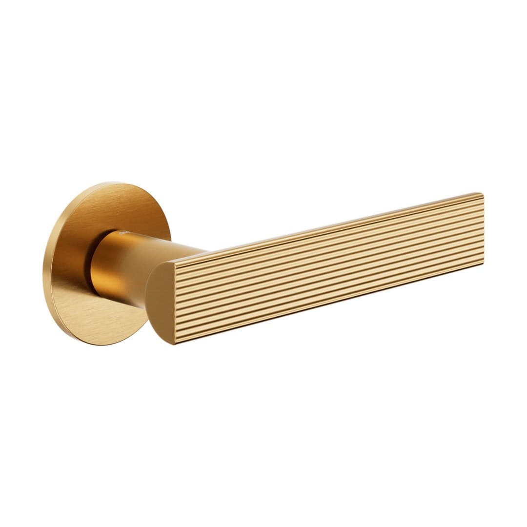 DnD Anik Line – Πόμολο Πόρτας Ροζέτα – Fine Tonda – Antique satin gold (AE40-PVD-SG)