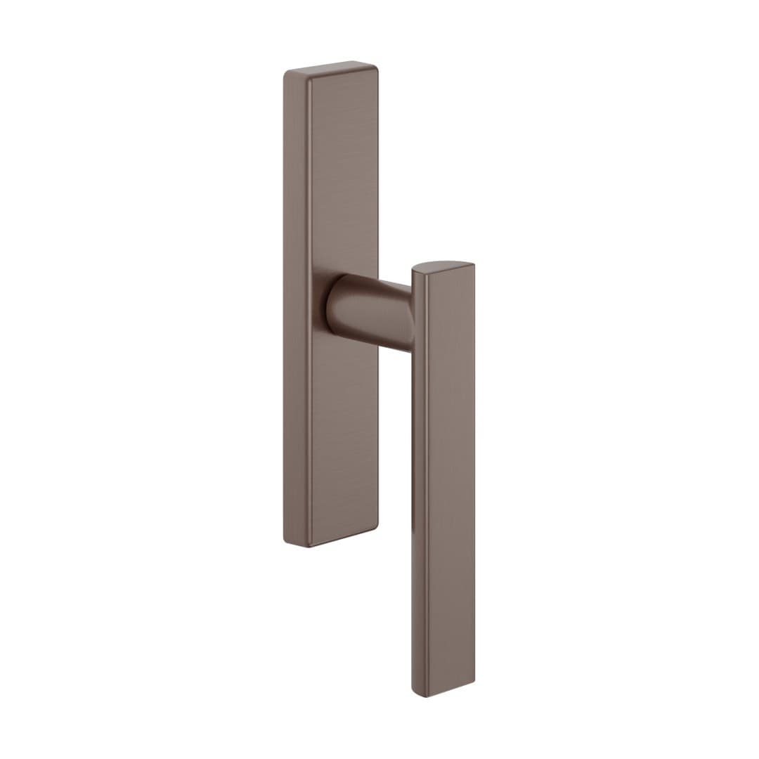 DnD Anik 02 – Πόμολο Παραθύρου – Cremonese su placca rettangolare – Satin bronze (AK23C-PVD-SB)