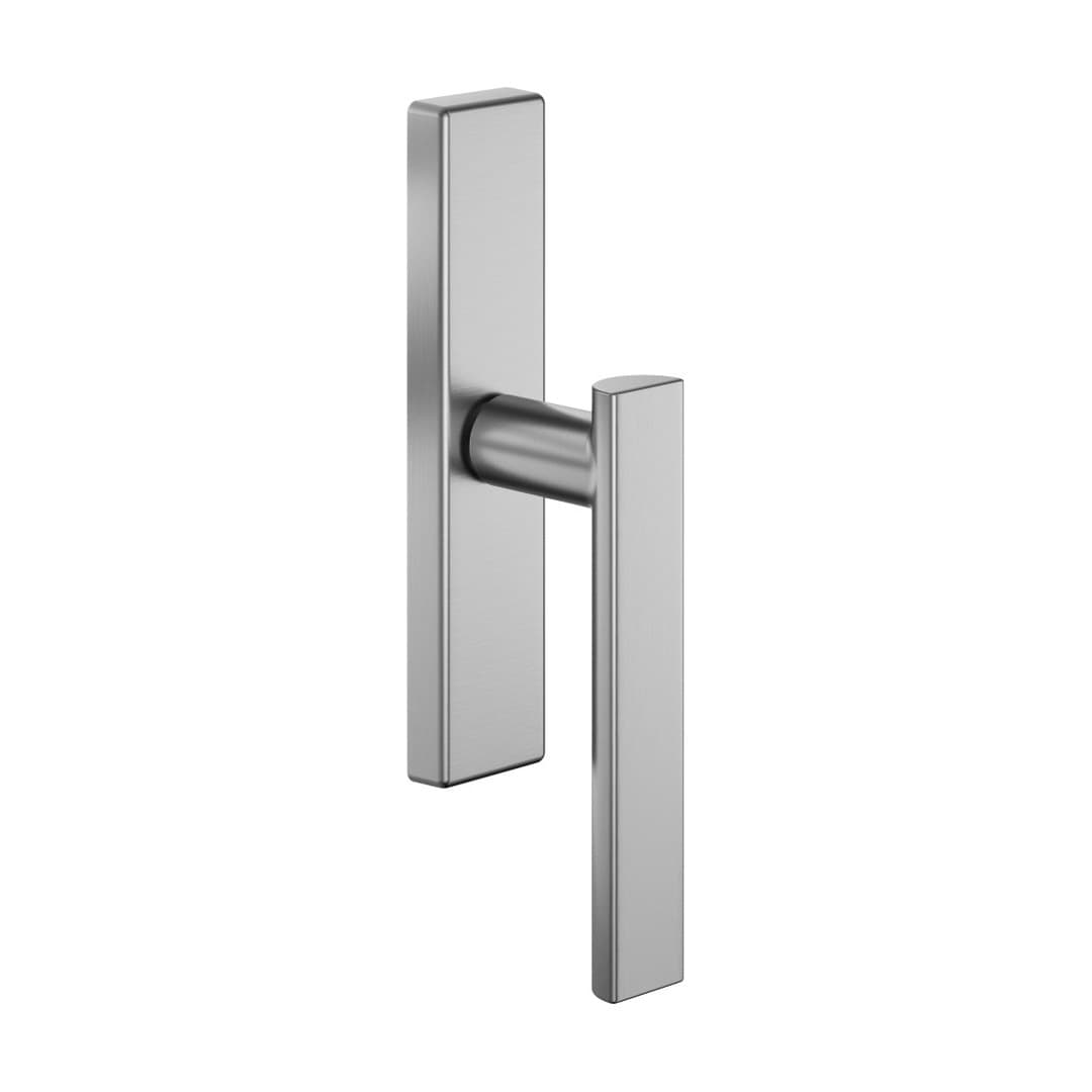 DnD Anik 02 – Πόμολο Παραθύρου – Cremonese su placca rettangolare – Satin chrome (AK24M-OCS)