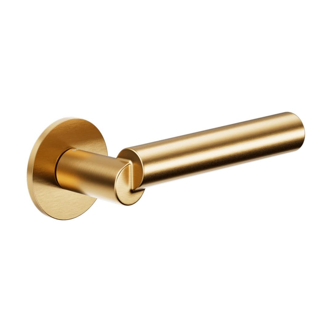 DnD Boole – Πόμολο Πόρτας Ροζέτα – Fine Tonda – Antique satin gold (BE40-PVD-SG)