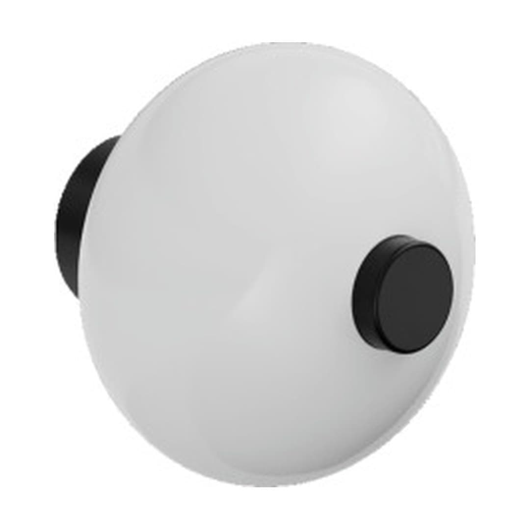 DnD Crisalide – Πομολάκι Επίπλου – Ø40 – Black + white glossy porcelain (CS70-ANE+PSW)