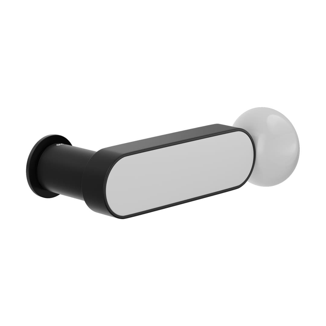 DnD Crisalide – Πόμολο Πόρτας Ροζέτα – Unico Tonda – Black + white glossy porcelain (CS80-ANE+PSW)