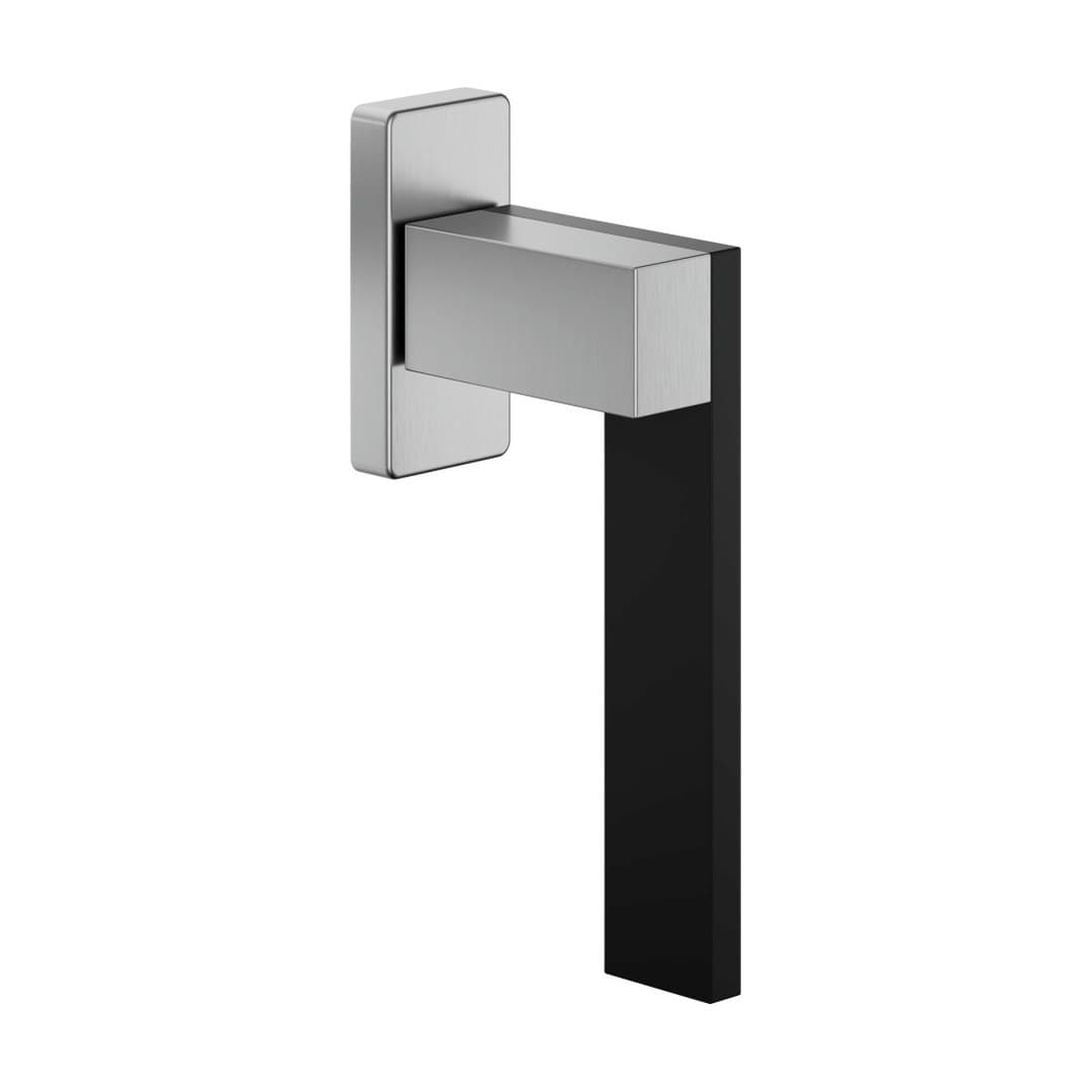 DnD Esa – Πόμολο Παραθύρου – DK VIS Rettangolare – Satin chrome + black (ES25V-SNE)