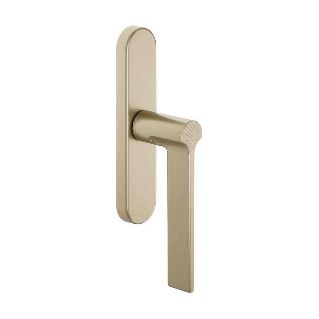 DnD Ginkgo Biloba – Πόμολο Παραθύρου – Cremonese su placca ovale – Champagne satin gold (GB20C-PVD-SH)