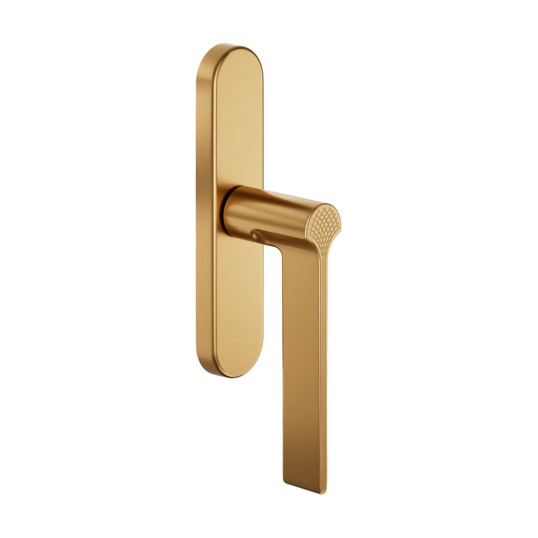 DnD Ginkgo Biloba – Πόμολο Παραθύρου – Cremonese su placca ovale – Antique satin gold (GB21M-PVD-SG)