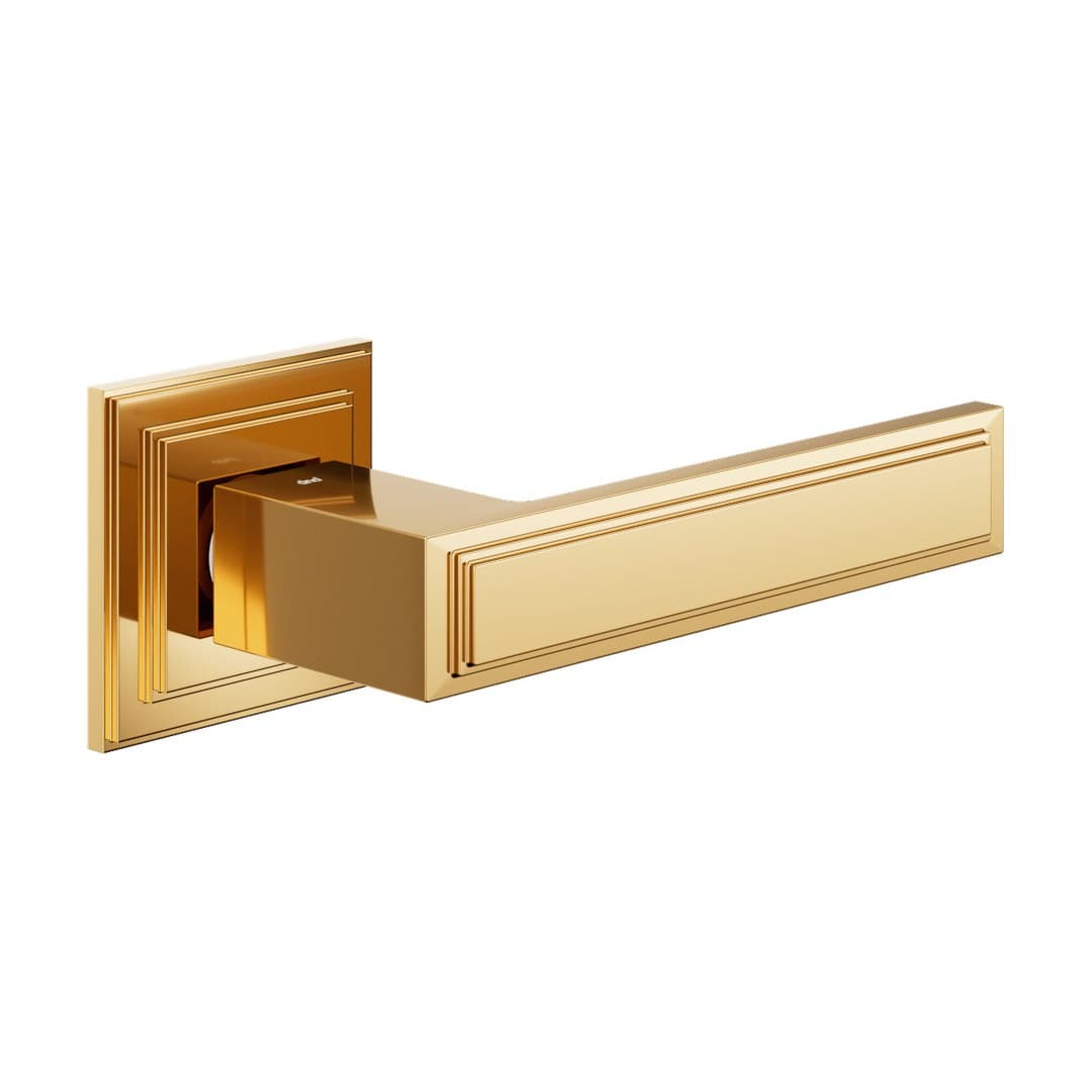 DnD Ginevra – Πόμολο Πόρτας Ροζέτα – Lucrezia Quadra – Antique bright gold (GI19-PVD-BG)