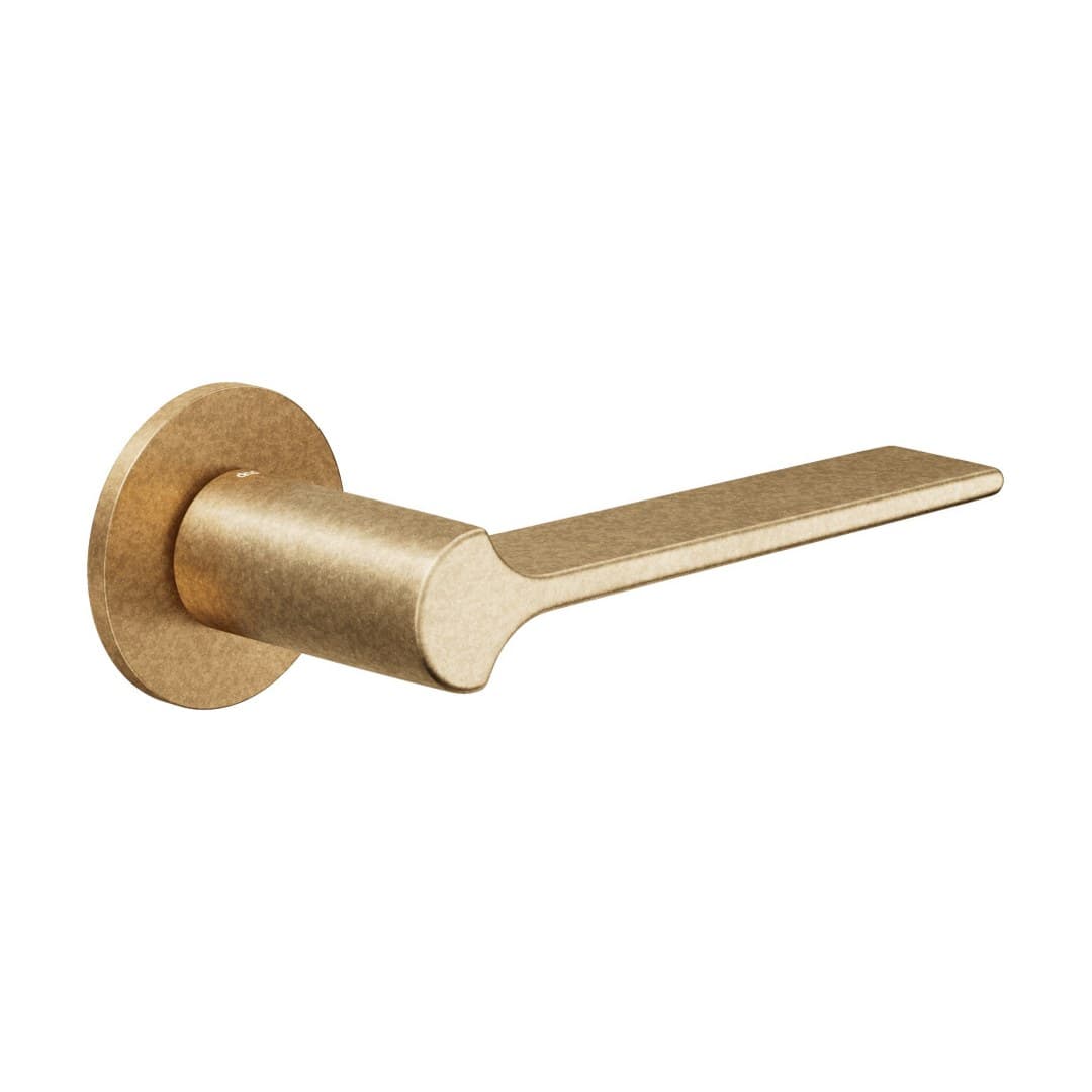 DnD Ginkgo – Πόμολο Πόρτας Ροζέτα – Fine Tonda – Natural brass (GK40-ONT)