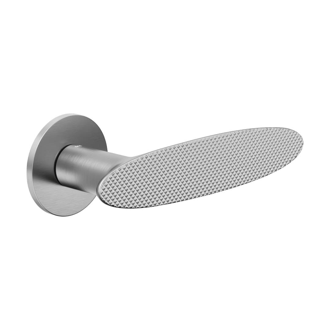 DnD Ellipse Brilliant – Πόμολο Πόρτας Ροζέτα – Fine Tonda – Satin chrome (IB40-OCS)