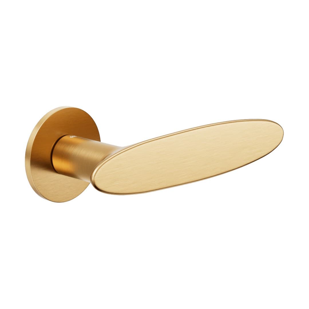 DnD Ellipse – Πόμολο Πόρτας Ροζέτα – Fine Tonda – Antique satin gold (IP40-PVD-SG)