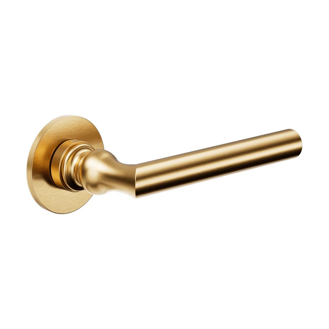 DnD Isabella – Πόμολο Πόρτας Ροζέτα – Fine Tonda – Antique satin gold (IS40-PVD-SG)