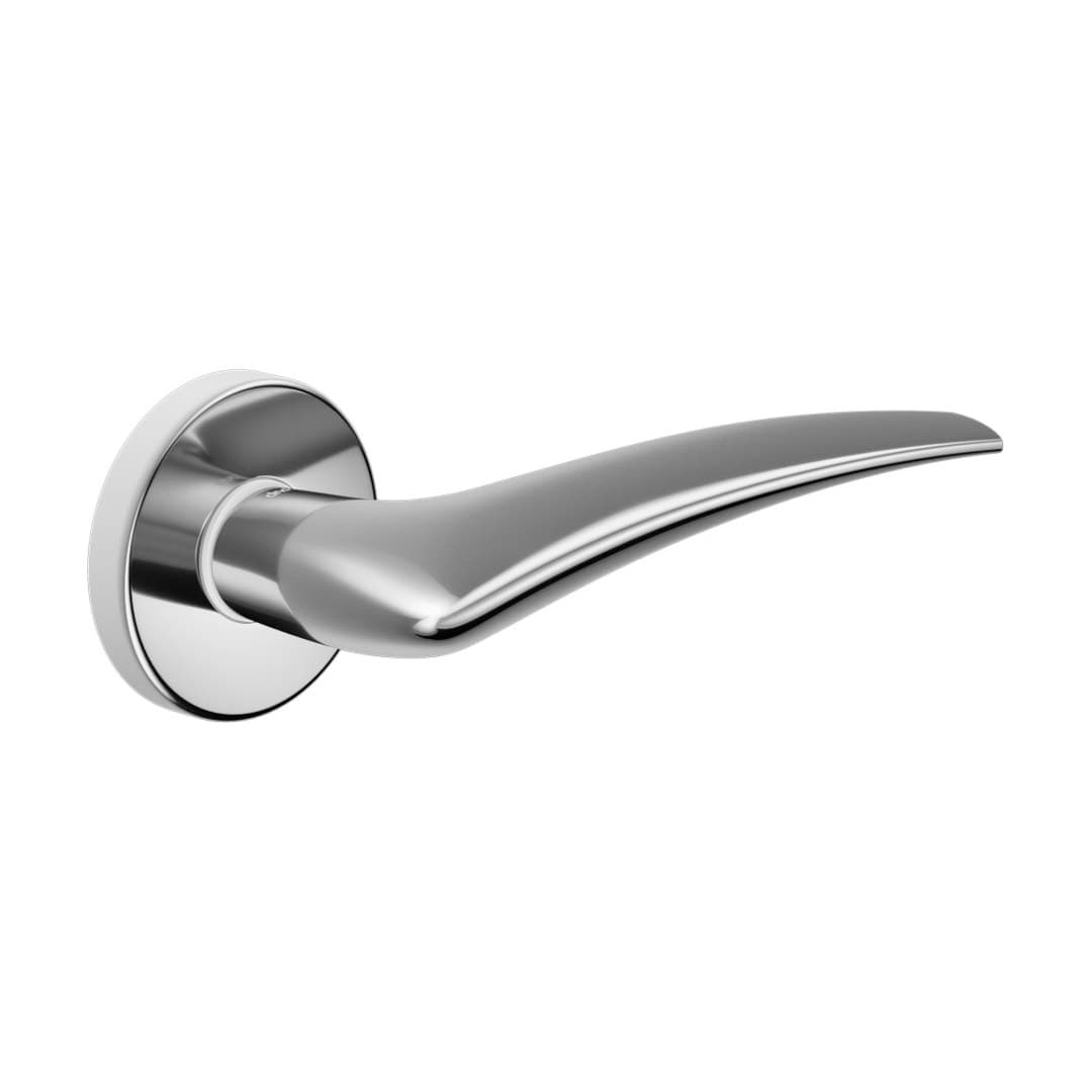 DnD Linear – Πόμολο Πόρτας Ροζέτα – Vis Tonda – Polished chrome (LI12-OC)