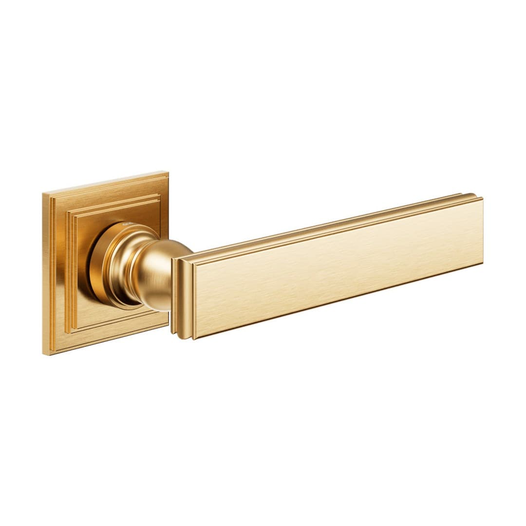 DnD Lucrezia 02 – Πόμολο Πόρτας Ροζέτα – Lucrezia Quadra – Antique satin gold (LT14-PVD-SG)